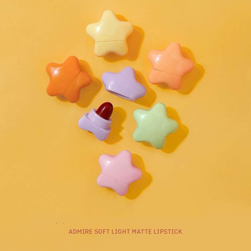 Set of 6 Mini Star Lipsticks, Velvet Matte Lipstick Long Lasting, Waterproof Makeup Mineral Pigment Portable Set of 6 Mini Star Lipsticks, Velvet Matte Lipstick Long Lasting, Waterproof Makeup Mineral Pigment Portable